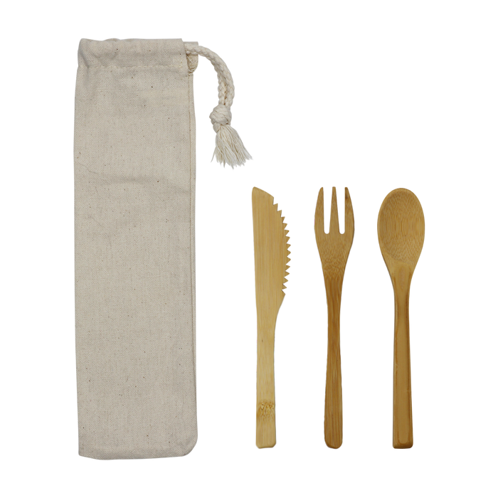 Natural Reusable Bamboo Utensil Travel Set