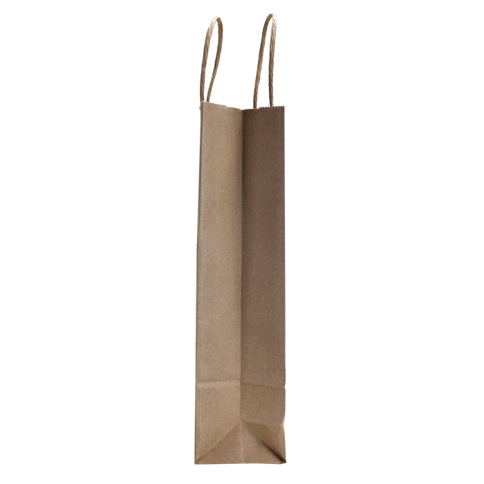  Natural Kraft Paper 1 Bottle Tote