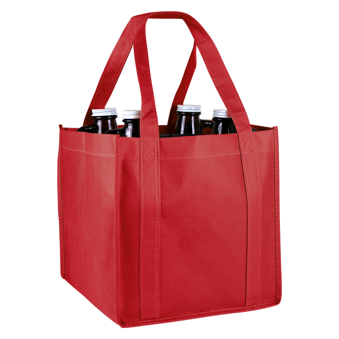 Red 4-Bottle Growler Tote