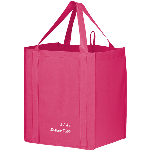 reusable grocery bags,  breast cancer awareness bags, 