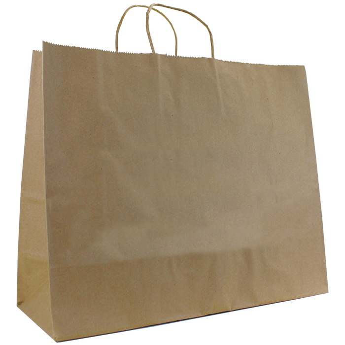 Natural Paper Extra Wide Kraft Paper Shopper Bag