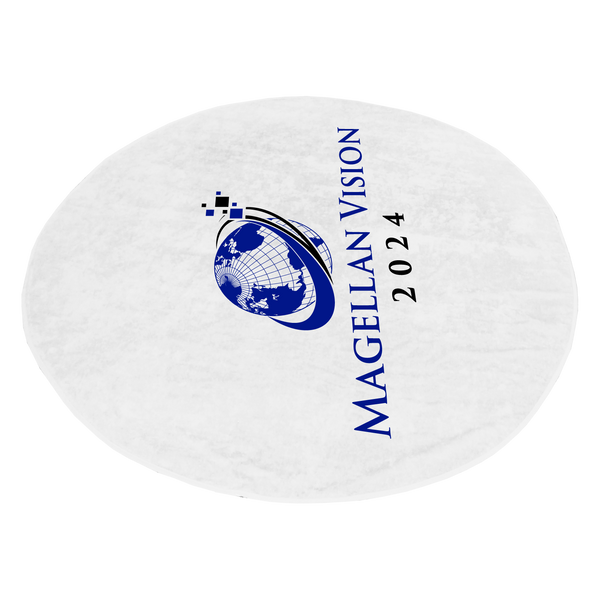 round beach towels,  white beach towels,  silkscreen imprint, 