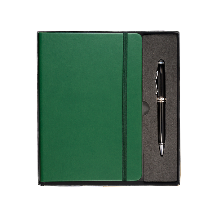 Hunter Green Tuscany™ Journal and Stylus Pen Gift Set