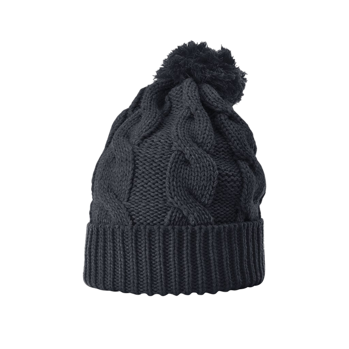 Gun Metal Cable Knit Beanie