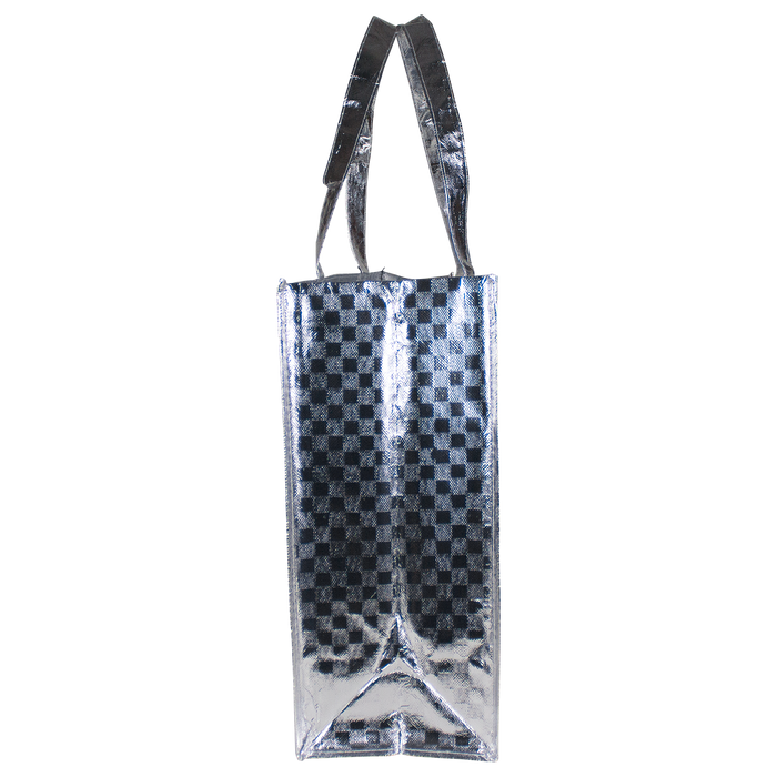  DISCONTINUED-Metallic Designer Laminated Tote