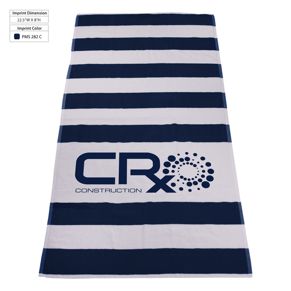 striped beach towels,  silkscreen imprint,  best selling towels, 