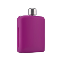 Purple Glass Flask with Silicon Sleeve Thumb