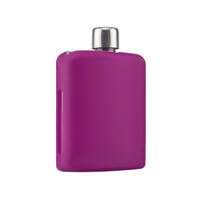 Purple Glass Flask with Silicon Sleeve