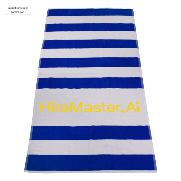striped beach towels,  best selling towels,  silkscreen imprint, 