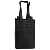 Black 4 Bottle Wine Tote Thumb