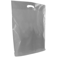 Silver Large Recyclable Die Cut Plastic Bag Thumb