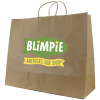  Extra Wide Kraft Paper Shopper Bag Thumb