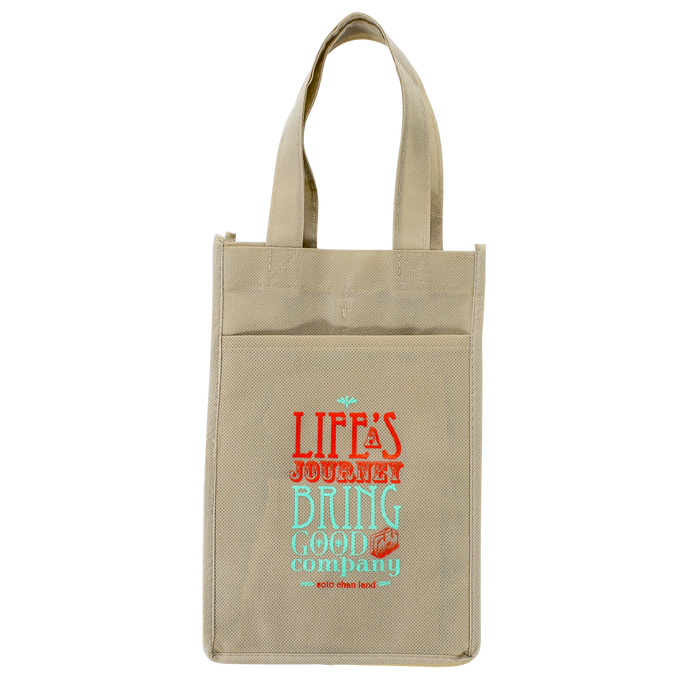 2 bottle wine tote bag