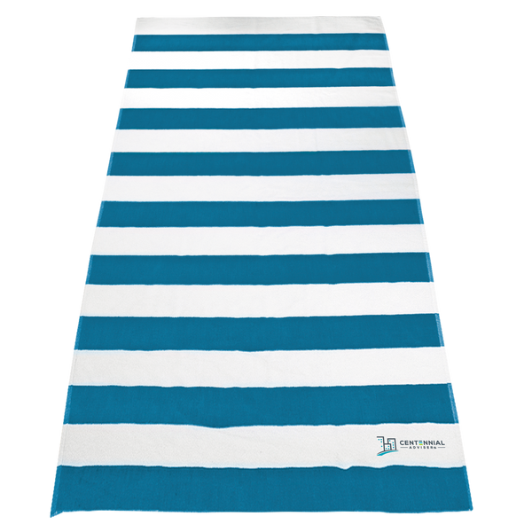 striped beach towels,  embroidery, 