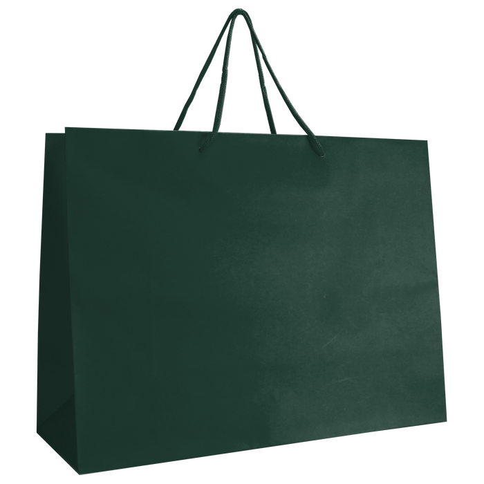 Hunter Green Large Matte Shopper Bag