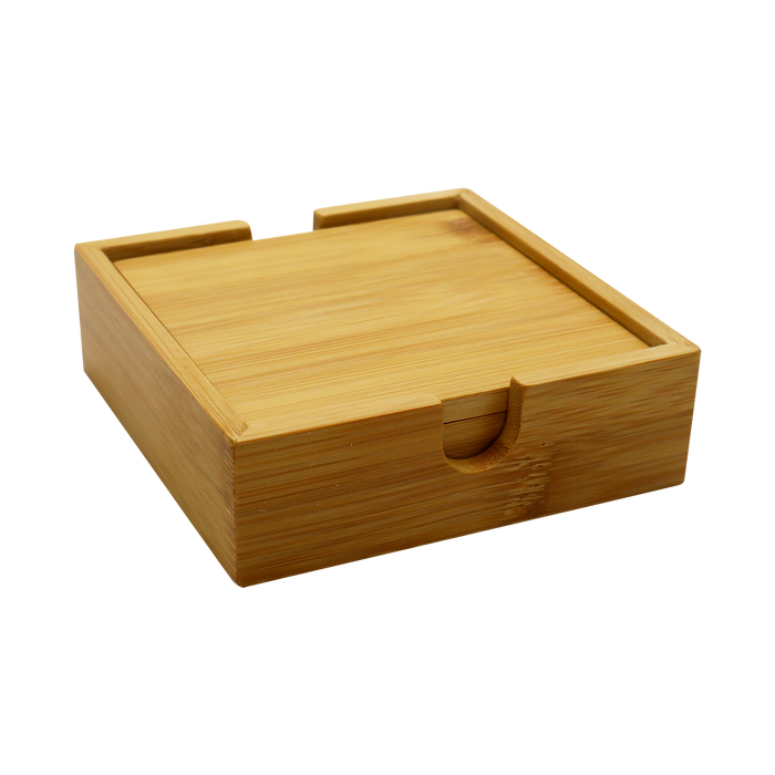 Natural Bamboo Coaster Set