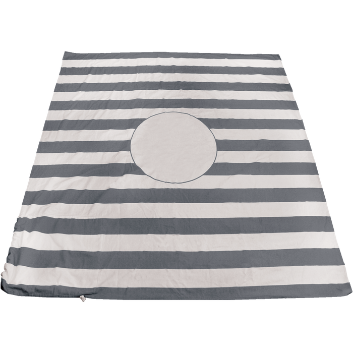 Mainland Beach Blanket Bag Silkscreen Imprint and Striped Beach