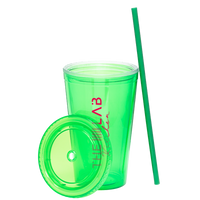  Double Wall Tumbler with Straw Thumb