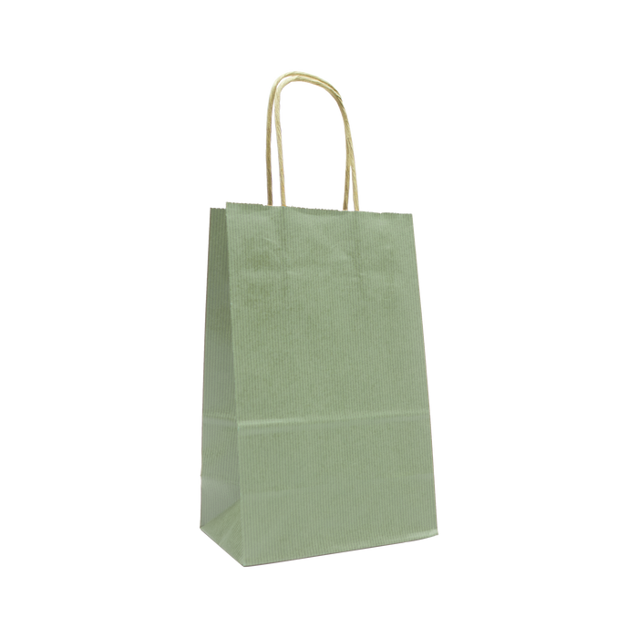 Sage Mini Kraft Color Paper Shopper Bag