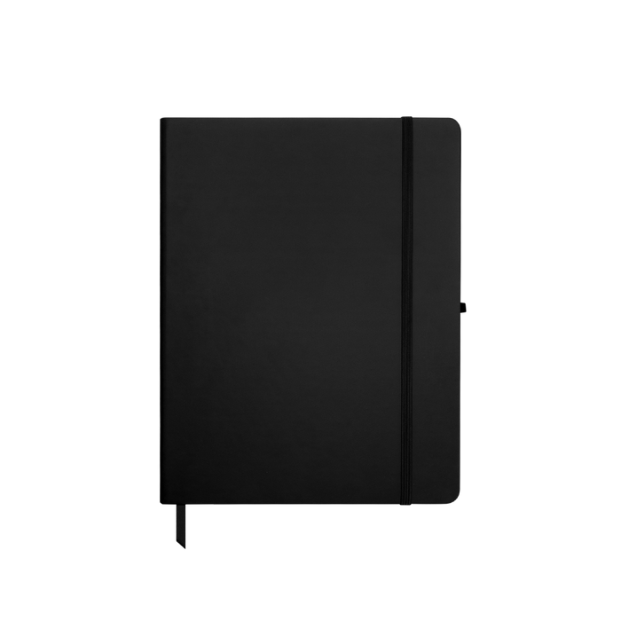 Black Medium Soft Faux Leather Journal