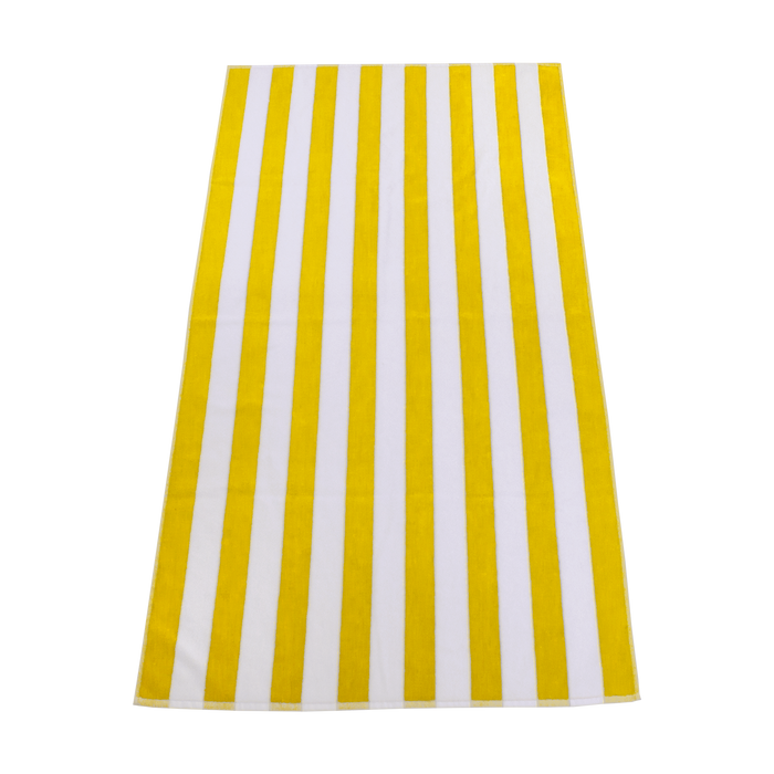 Yellow Latitude Striped Beach Towel