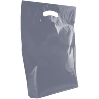 Silver Medium Recyclable Die Cut Plastic Bag Thumb