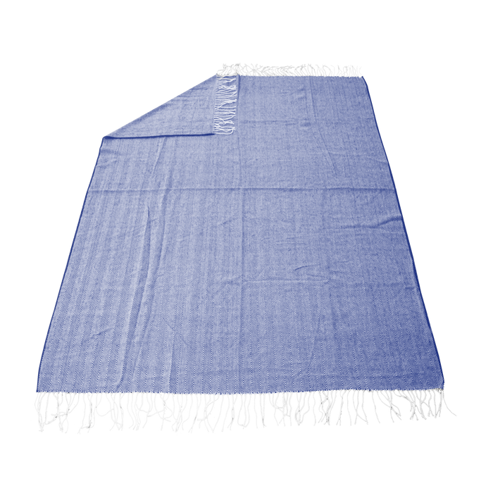 Royal Blue Destin Herringbone Blanket