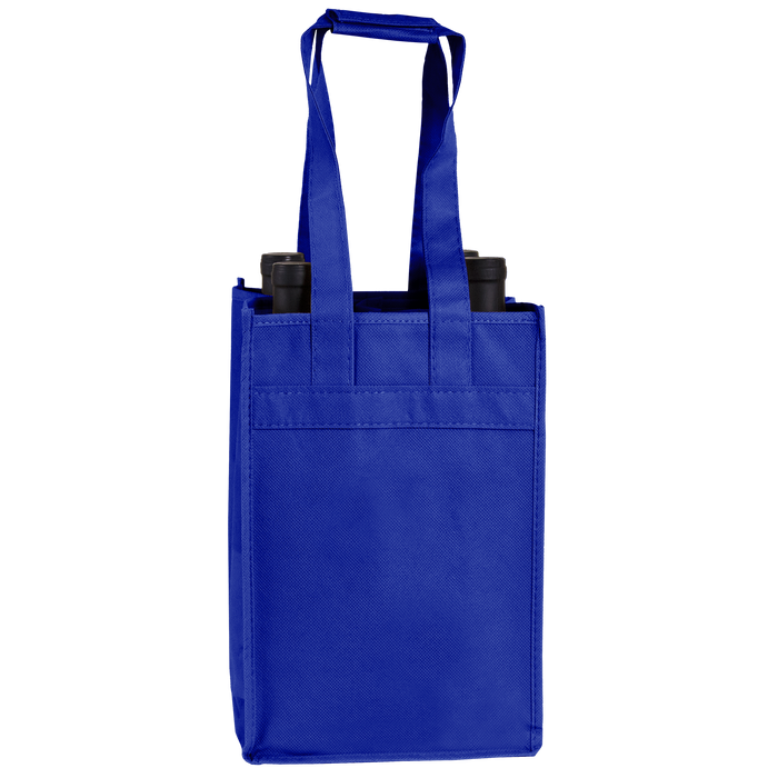 Royal Blue 4 Bottle Wine Tote