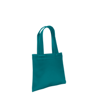 Teal Small Vegan Leather Tote Bag Thumb