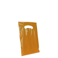 Orange Extra Small Eco-friendly Die Cut Plastic bag Thumb