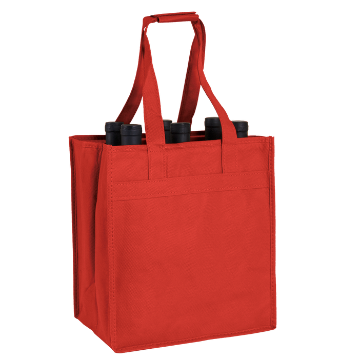 6 bottle discount canvas wine tote