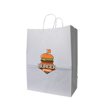 Large White Paper Shopper Bag