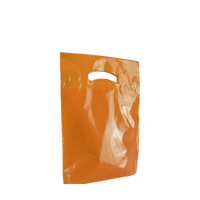 Orange Small Eco-Friendly Die Cut Plastic Bag Thumb