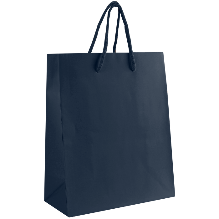 Navy Blue Small Matte Shopper Bag