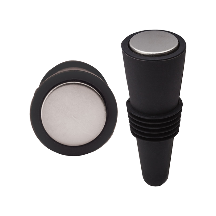 Black Vino Silicone Wine Stopper