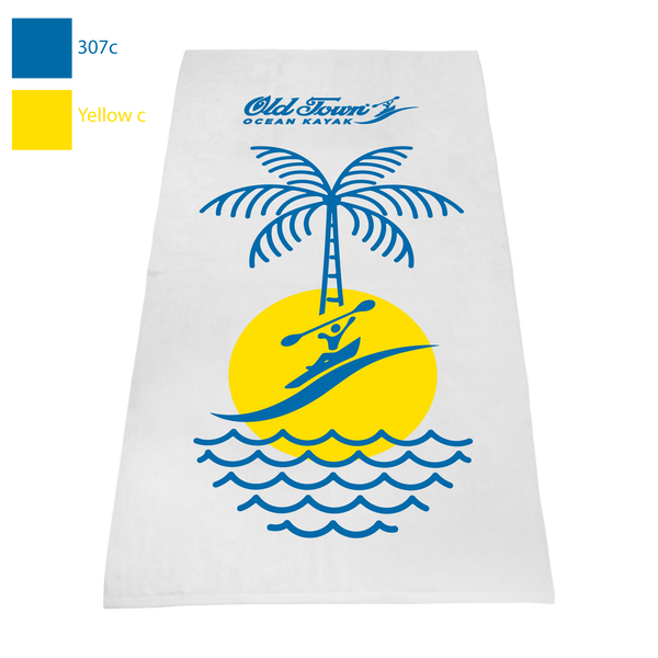 embroidery,  silkscreen imprint,  white beach towels,  best selling towels, 