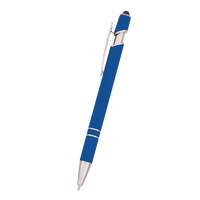 Royal Blue Retractable Ball Point Pen with Stylus Thumb