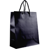 Black Small Glossy Shopper Bag Thumb