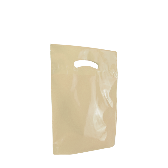 Ivory Small Eco-Friendly Die Cut Plastic Bag