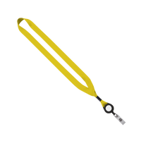 Yellow/Black 3/4" Lanyard with Retractable Badge Reel Thumb