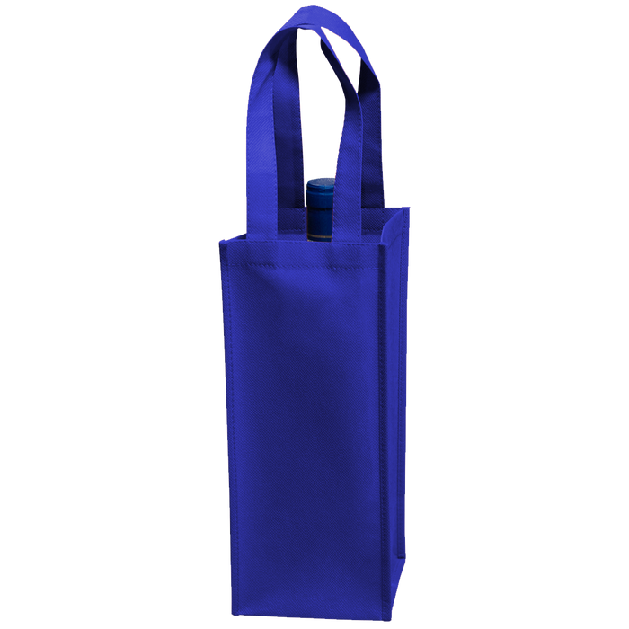 Royal Blue Single Bottle Wine Tote