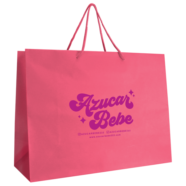 matte & glossy shoppers,  paper bags,  breast cancer awareness bags, 