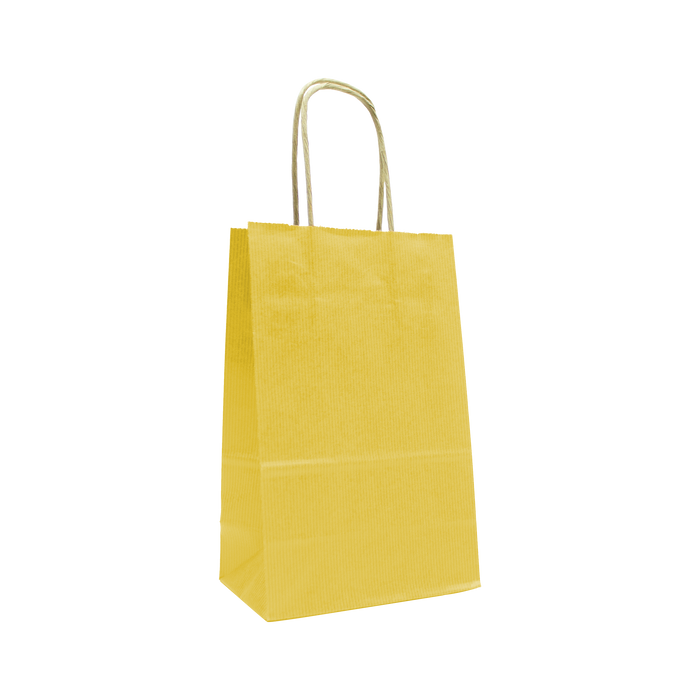 Yellow Mini Kraft Color Paper Shopper Bag