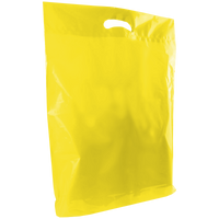 Yellow Large Recyclable Die Cut Plastic Bag Thumb