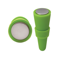 Lime Green Vino Silicone Wine Stopper Thumb