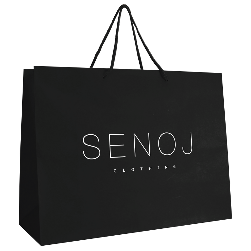 Senoj Clothing / Large Matte Shopper Bag / Paper Bags