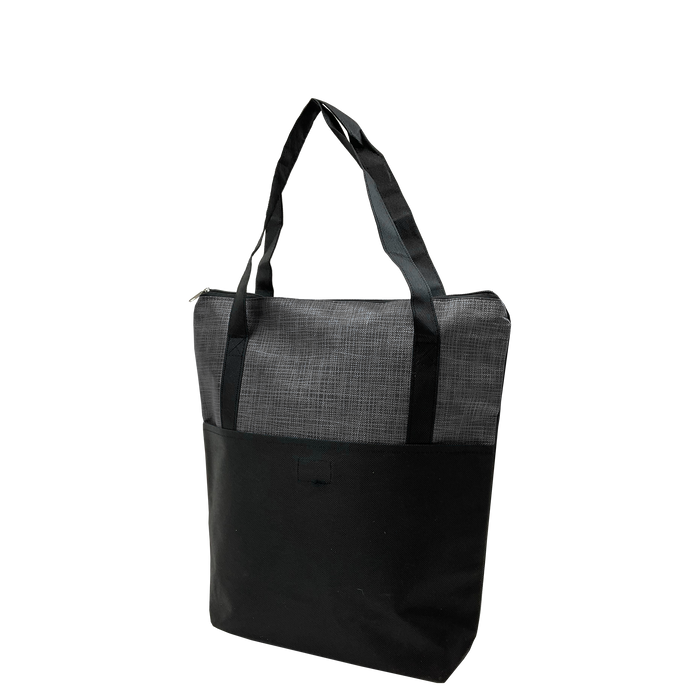 Charcoal Voyage Zip Top Tote Bag