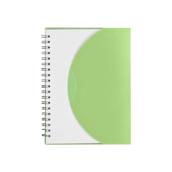 Lime Green Crescent Spiral Notebook