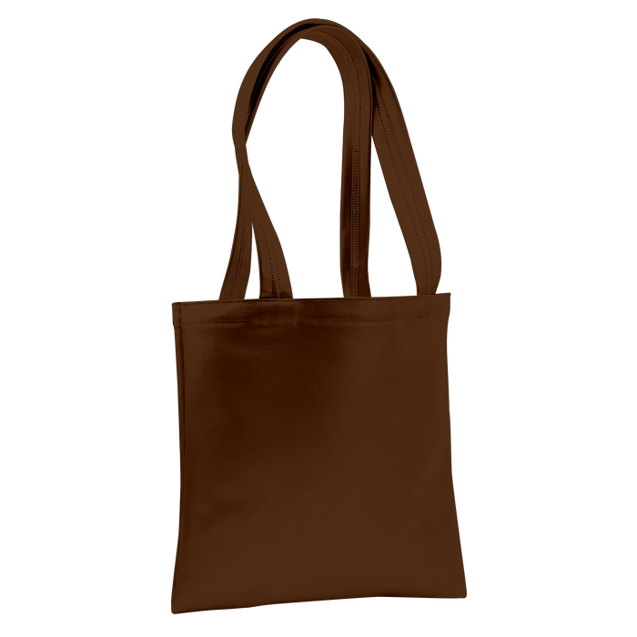 Brown Large Vegan Leather Tote Bag