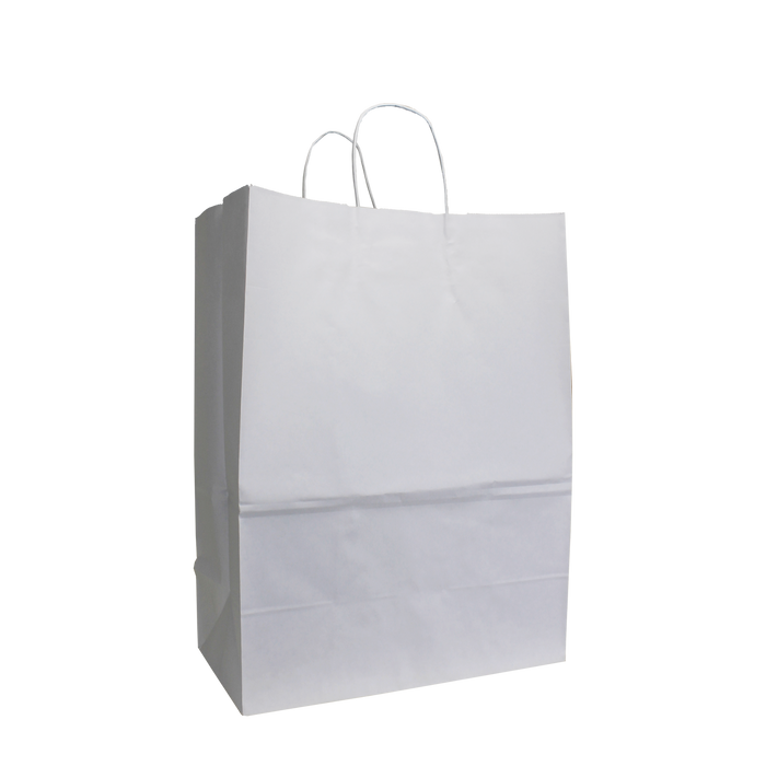 White Large White Paper Shopper Bag